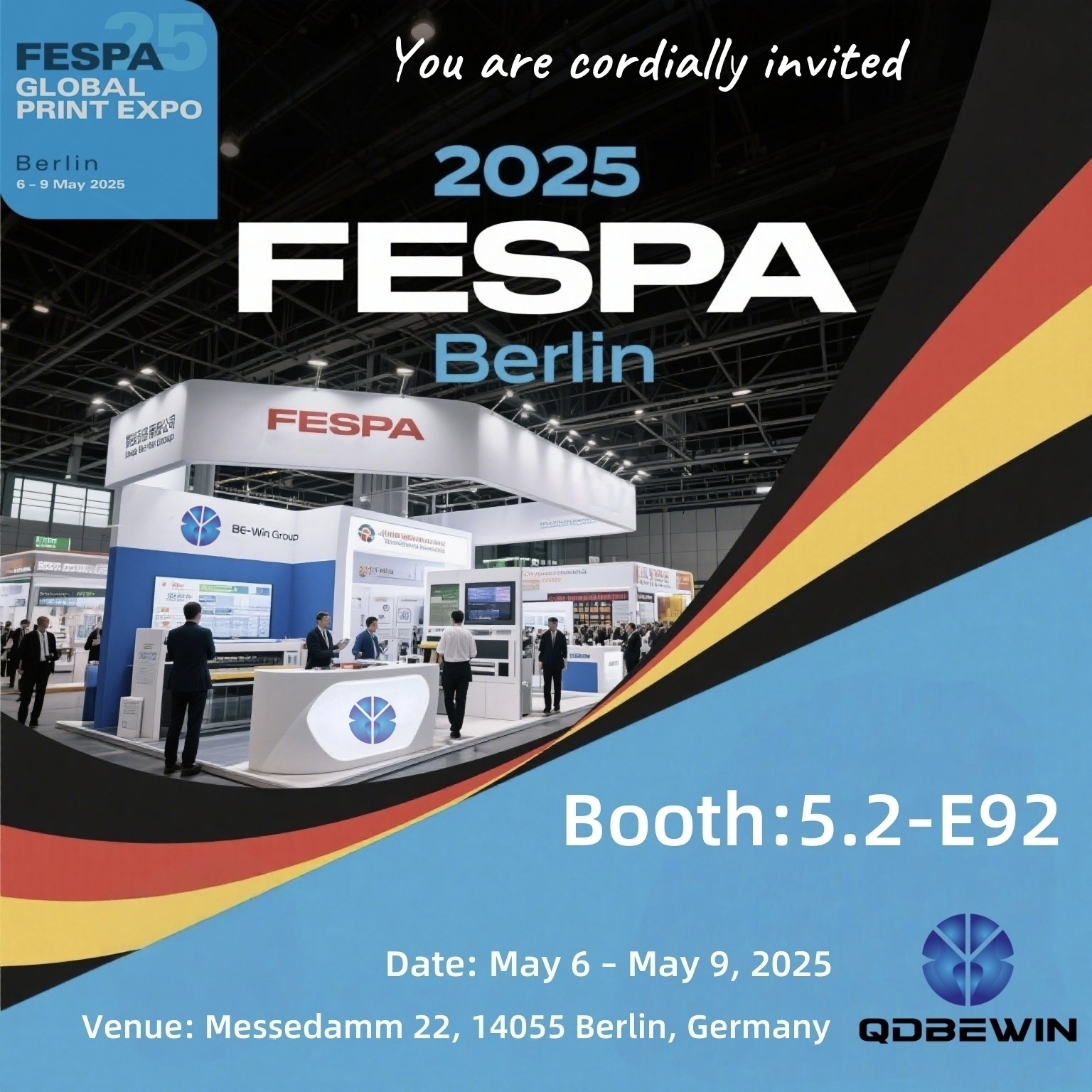 qingdao be-win برای نمایش در Fespa 2025 برلین-غرفه 5.2-E92